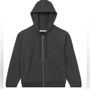 Thakoon Zip-Up Hooded Sweatshirt - Washed Black